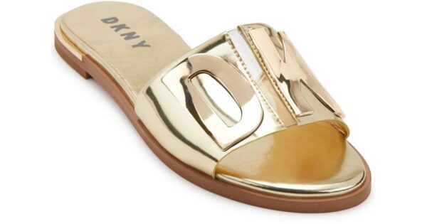 dkny Gold Waltz Flat Sandals